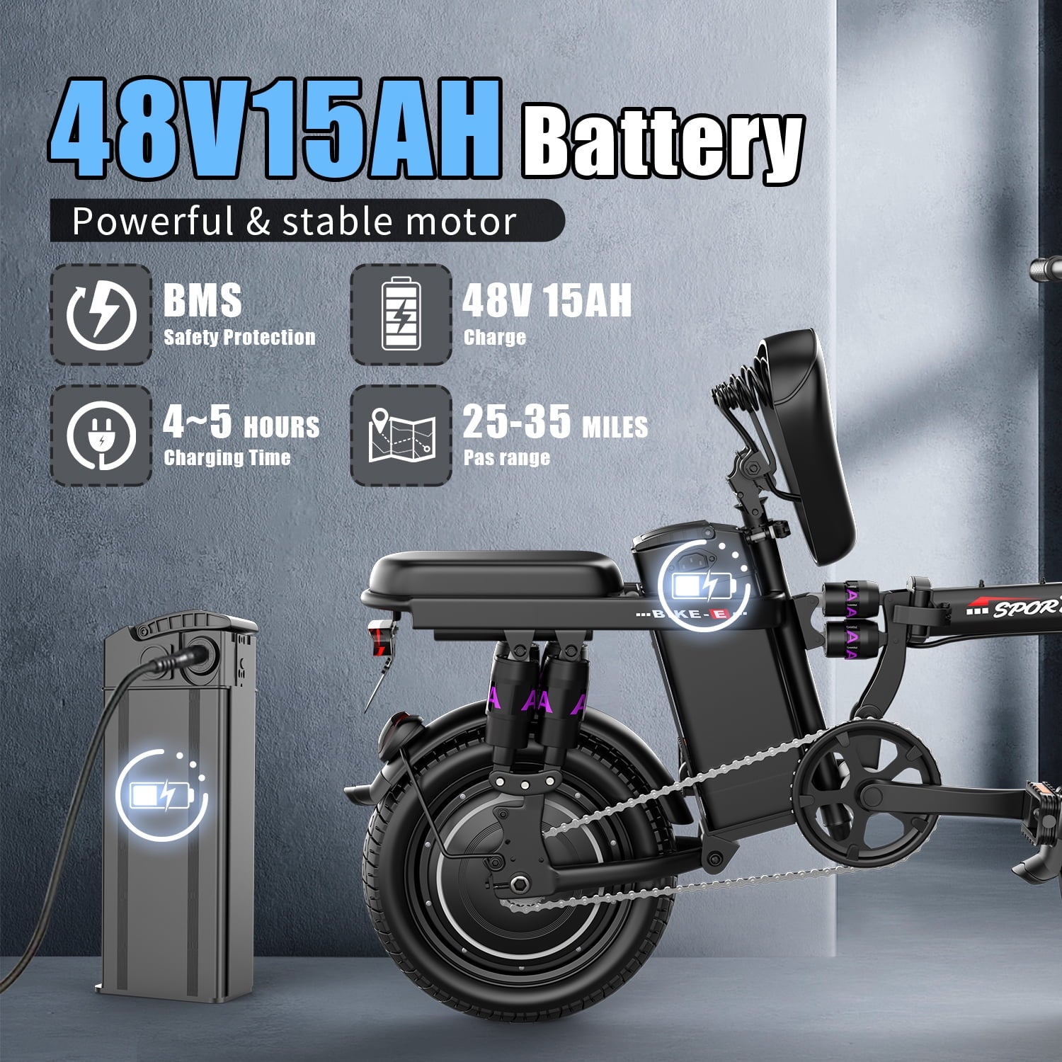 ASKGO F9 Adult Folding Electric Bike, 1200W 25 MPH 25 Miles, 48V 13Ah Removable Battery, Meets Daily Commuting,Going Out and Playing,Give the best gift,Folding Ebike for Adult with Two Seats，UL2849