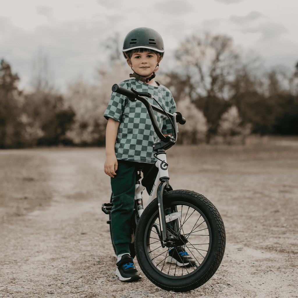 Glerc 14 Inch Little Kids Bike BMX Style Bicycle with Training Wheels Coaster Brake for 3 4 5 Years Old Boys Girls, Blue
