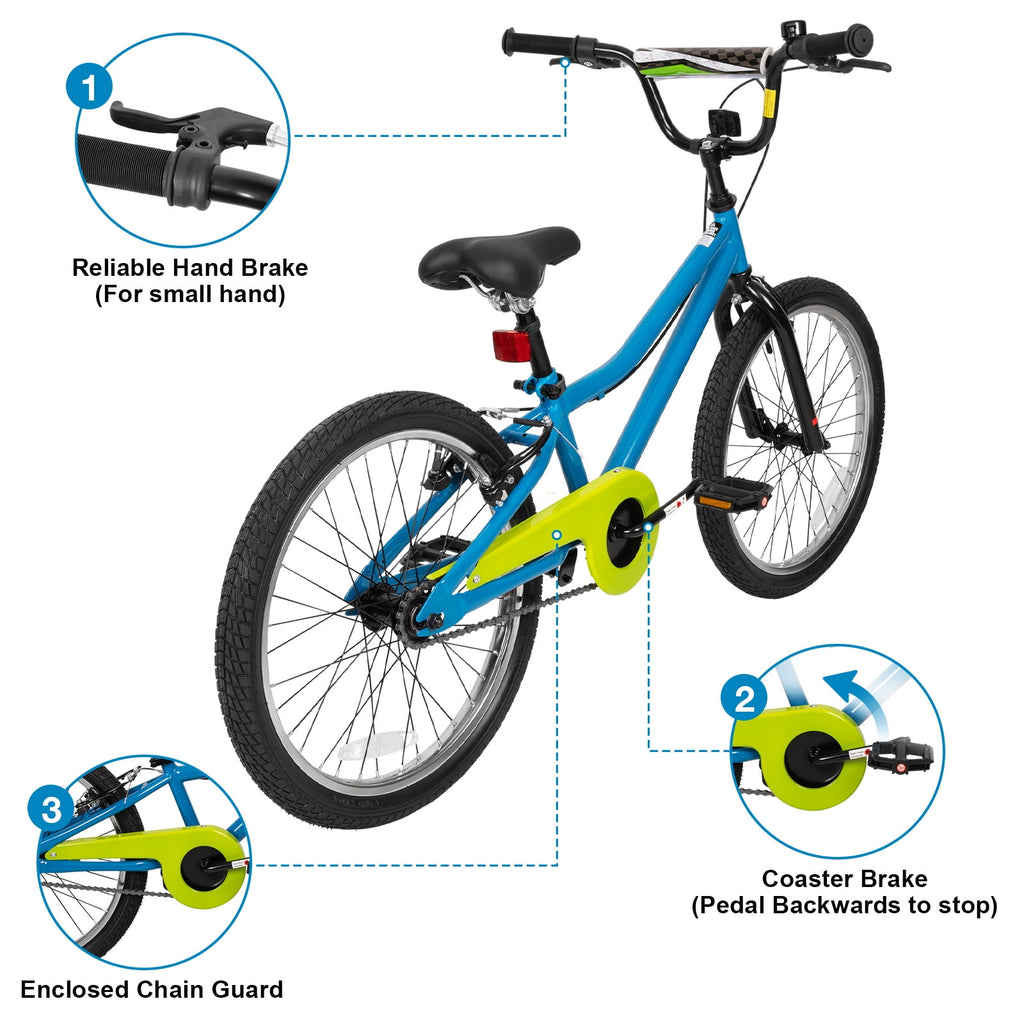Hykolity Kids Bike Boy Girl Bicycle 16 inch for Children Age 4-7 Years Old Height 41-53 in Child Sport Bike Includes Training Wheel Basket Peach Pink