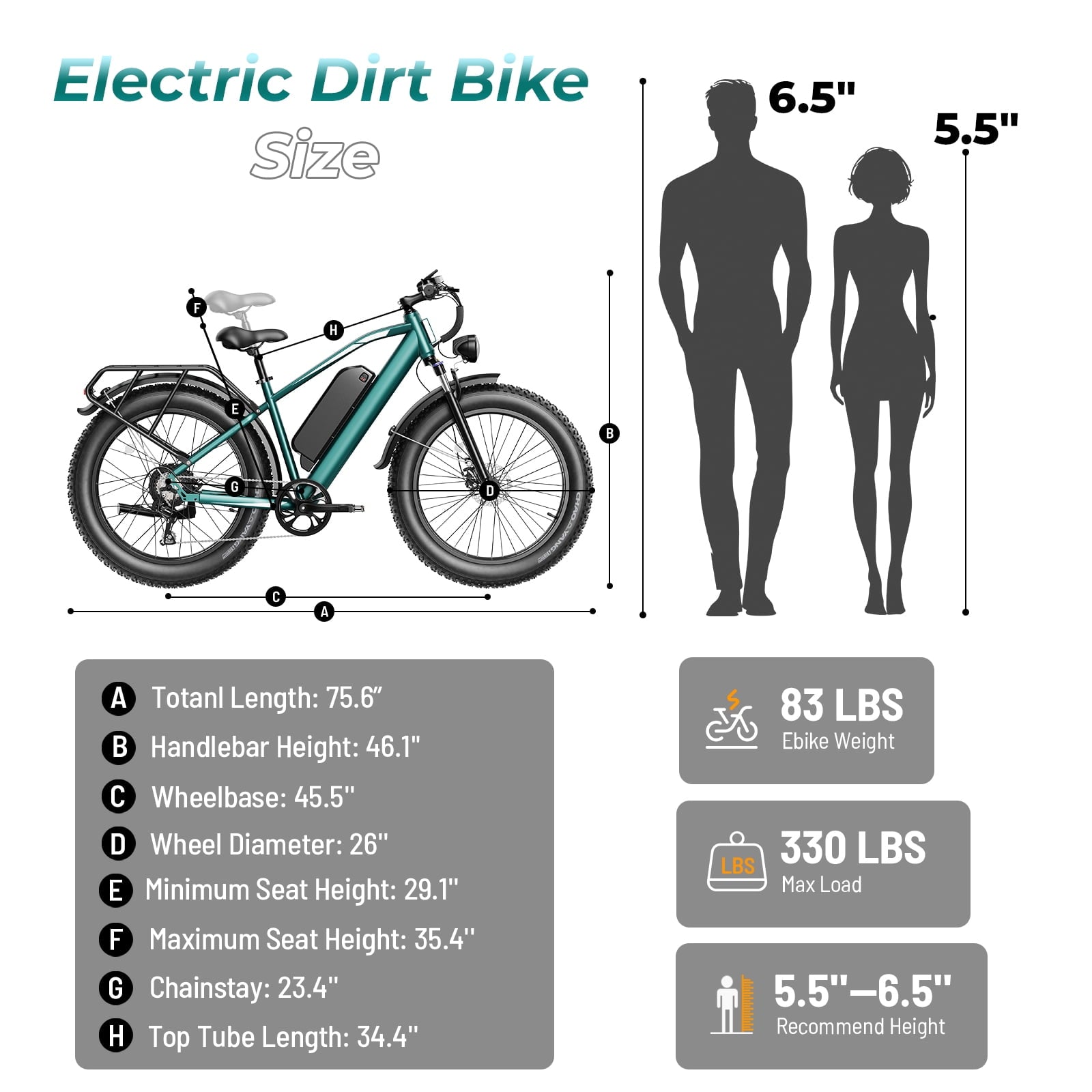 YareYi Electric Bike for Adults 26, 2000W Peak E-Mountain Bicycle, 28MPH Fat Tire Ebike, 48V 15Ah Removable Battery, 7 Speed and Front Suspension with Rear Rack UL2849