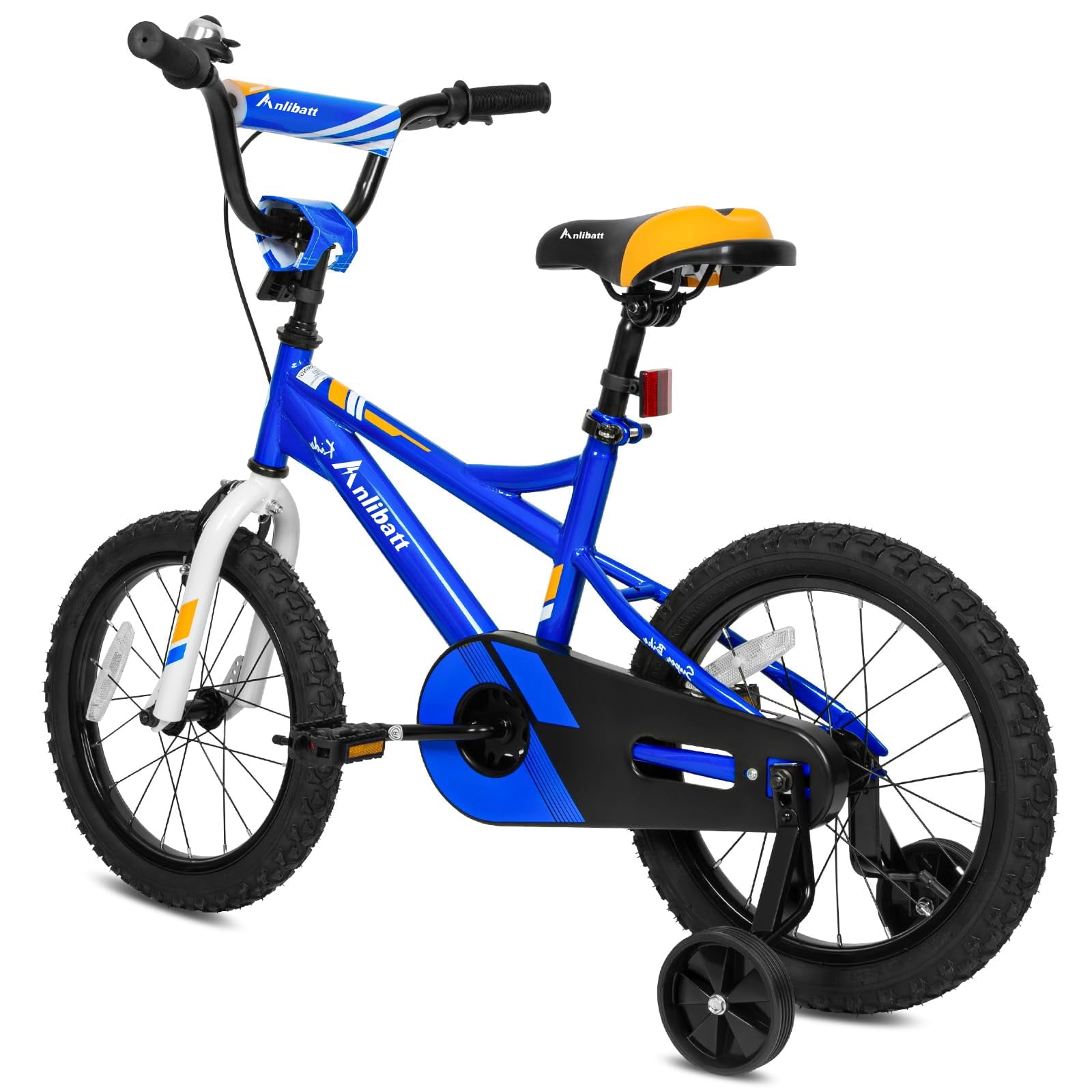 Anlibatt Kids Bike Boy Bicycle 16 inch for Children Age 4-6 Years Old Height 38-48 in Toddler Cycling Dual Hand Brakes Blue Sport Bikes