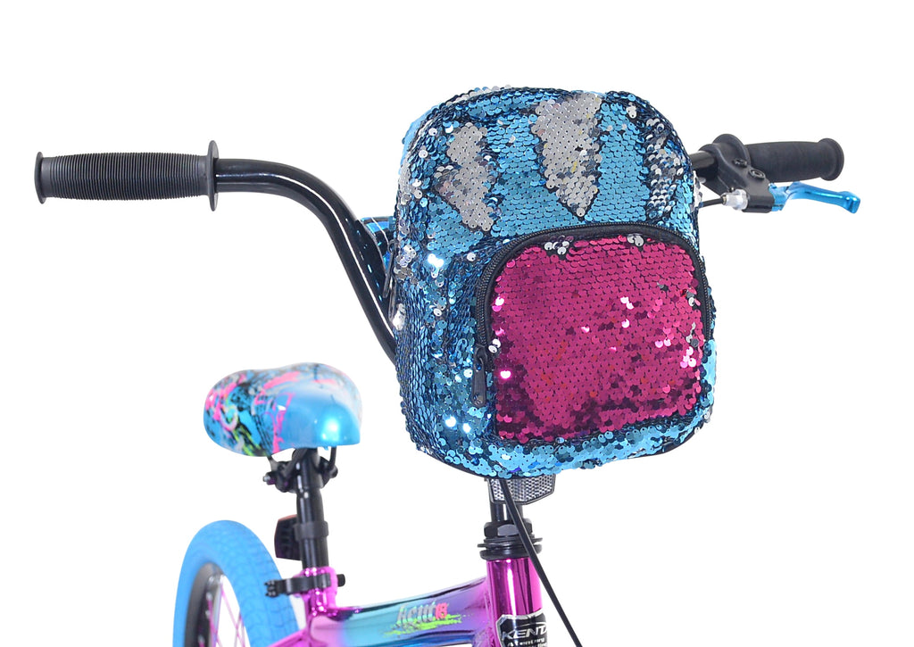 18 Kent Illusion Child Bicycle, 18 Wheels, Child Ages 6-12 Years, Blue/Purple