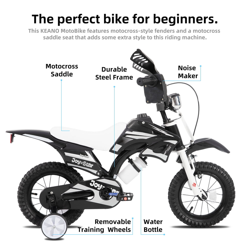 JOYSTAR Motocross Style Kids Bike for Boys Girls Ages 4-7 Years, 16 Inch Children Bicycles Blue