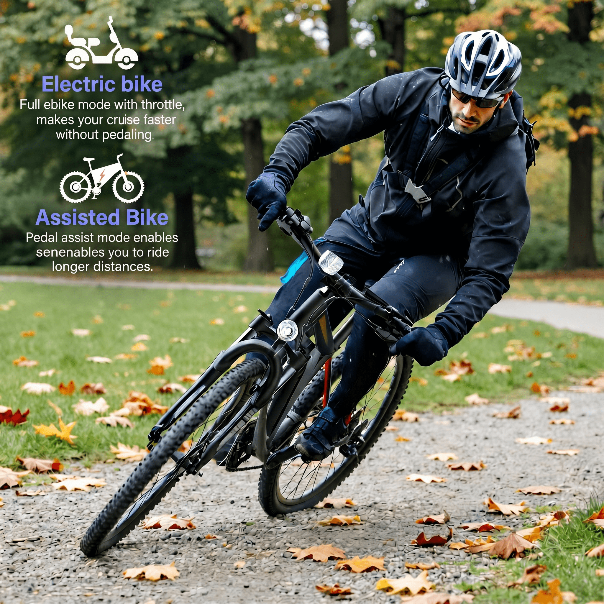 26’’ Electric Mountain Bike for Adults, 500W Peak Motor, 36V 12Ah Removable Waterproof Battery, 20 MPH, 30 Miles Range, 7-Speed Suitable for Mountain, Commuting, Shopping, or Trip, UL 2849
