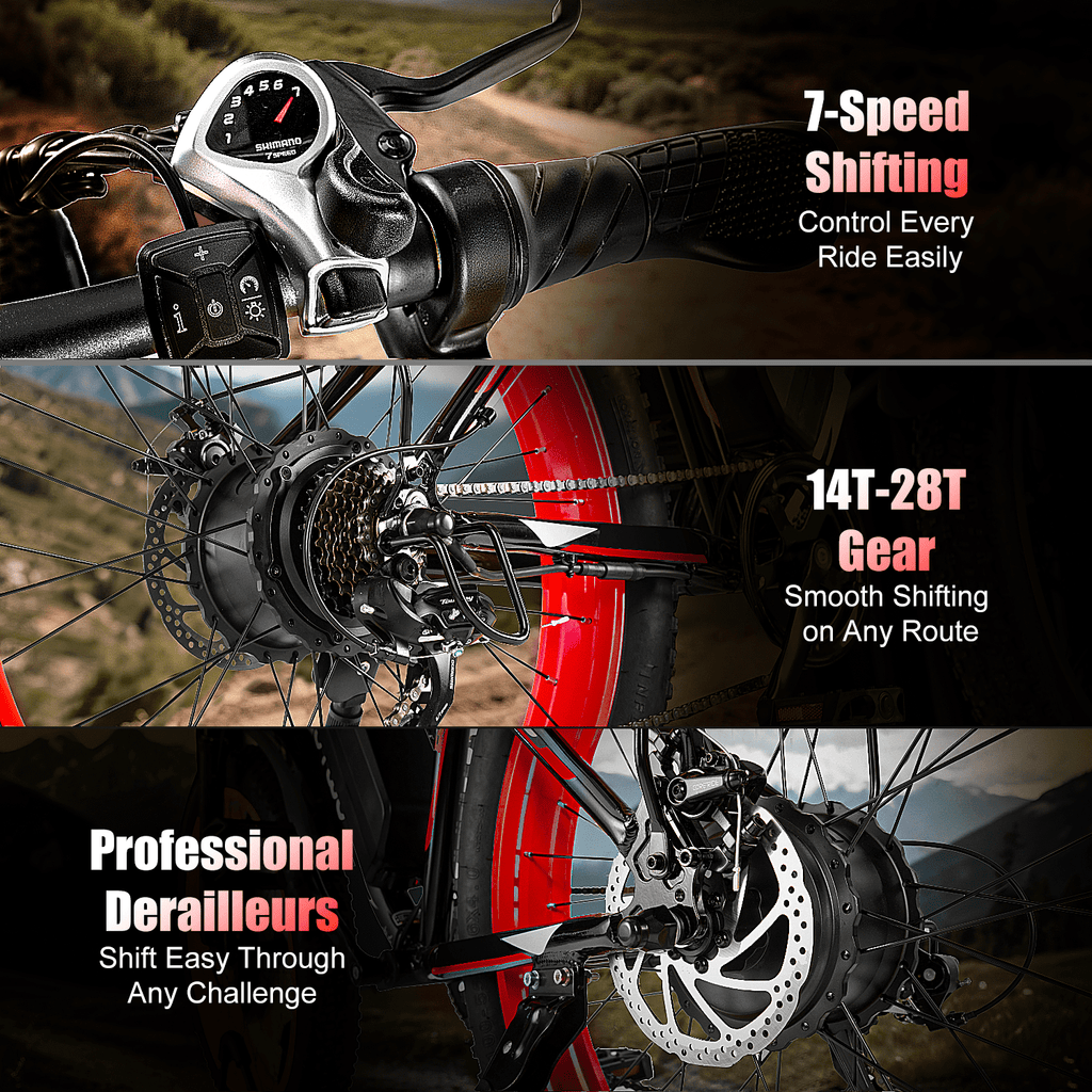 EOEOTWO 1500W Electric Mountain Bike for Adults,48V 15Ah Removable Battery 60Miles Longe Range, 34MPH Fast Cruiser Ebike, 26'' Fat Tire All-Terrain E-Bicycle with LED Display UL2849