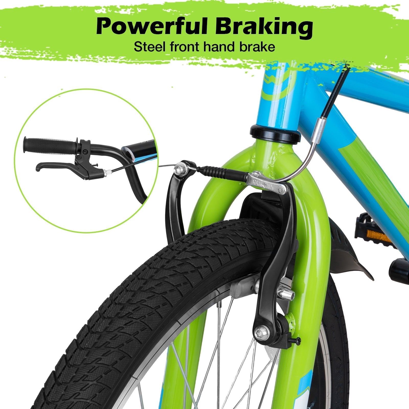 Hykolity Kids Bikes, 16 Inch BMX Style Boy's Bicycle Ages 4-6 Years Old, Kids Bicycle for Boys Girls with Training Wheels, Adjustable Seat, Front and Rear Fender, Black