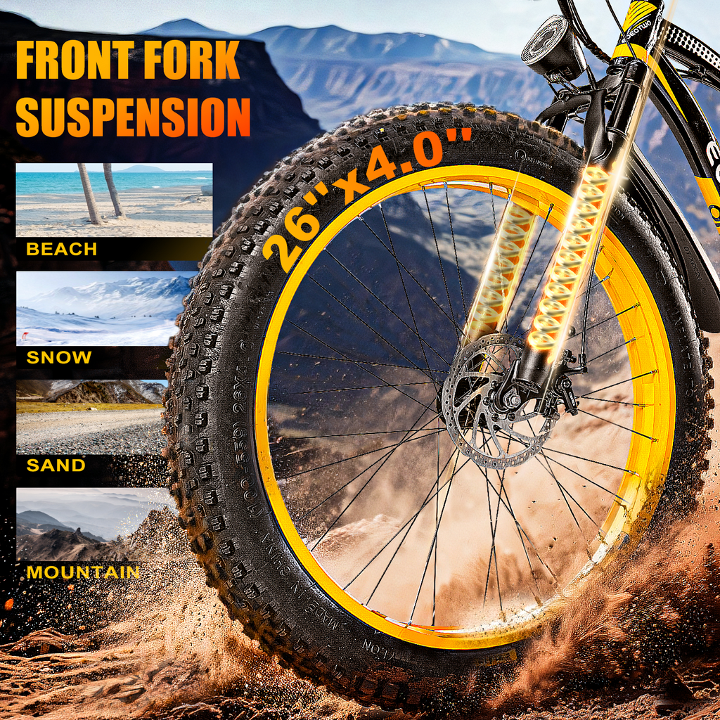 EOEOTWO 1500W Electric Mountain Bike for Adults,48V 15Ah Removable Battery 60Miles Longe Range, 34MPH Fast Cruiser Ebike, 26'' Fat Tire All-Terrain E-Bicycle with LED Display UL2849