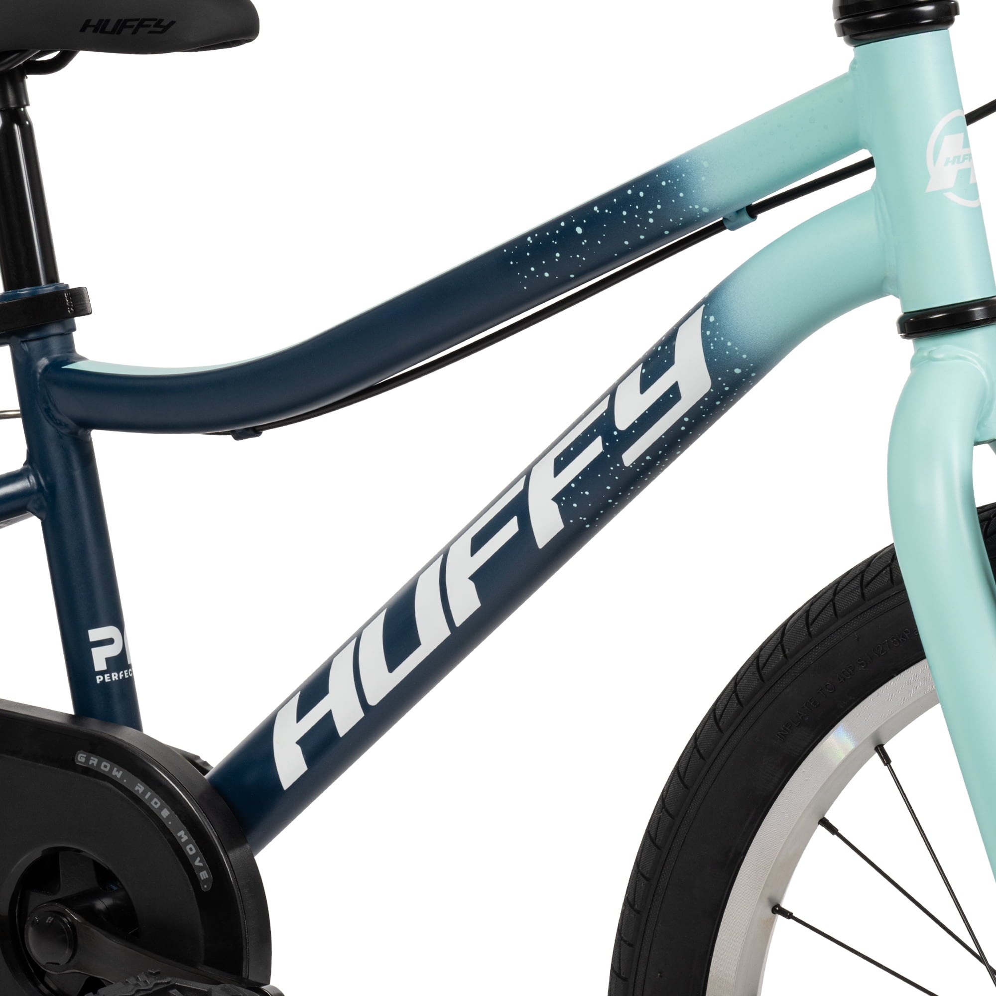 Huffy 20-Inch GRM Kids’ Bike, Perfect Fit Frame for a Natural Riding Position, Dual Braking System for Confident Control, Full Chainguard for Safety, Fits Riders 45–52 Tall, Blue