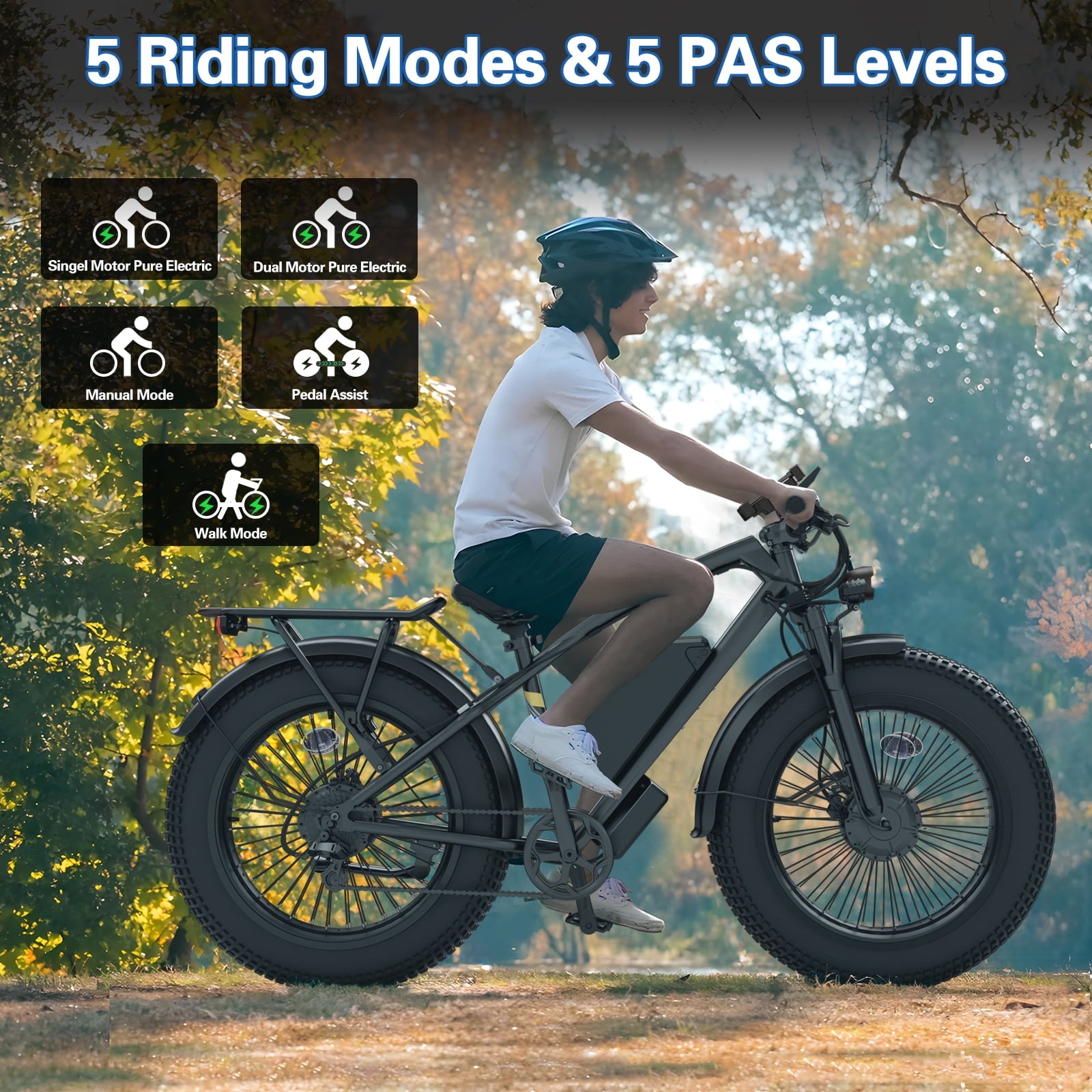 Skeri Electric Scooter, Electric Bike with Bright Front/Rear Lights, 500W (Peak 1000) Motor, 48V 15.6Ah 25MPH 60 Miles