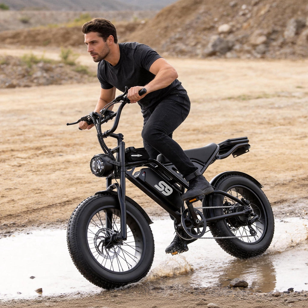 2200W Peak Electric Bike, 48V 20Ah &25MPH & 65Miles Range, 20''x4'' Fat Tire Mountain Ebike, Removable Battery, Rear Rack, Adult Electric Bicycle, UL2849