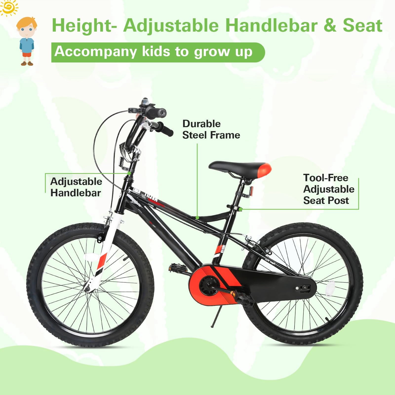 Anlibatt Kids Bike Boy Bicycle 16 inch for Children Age 4-6 Years Old Height 38-48 in Toddler Cycling Dual Hand Brakes Blue Sport Bikes