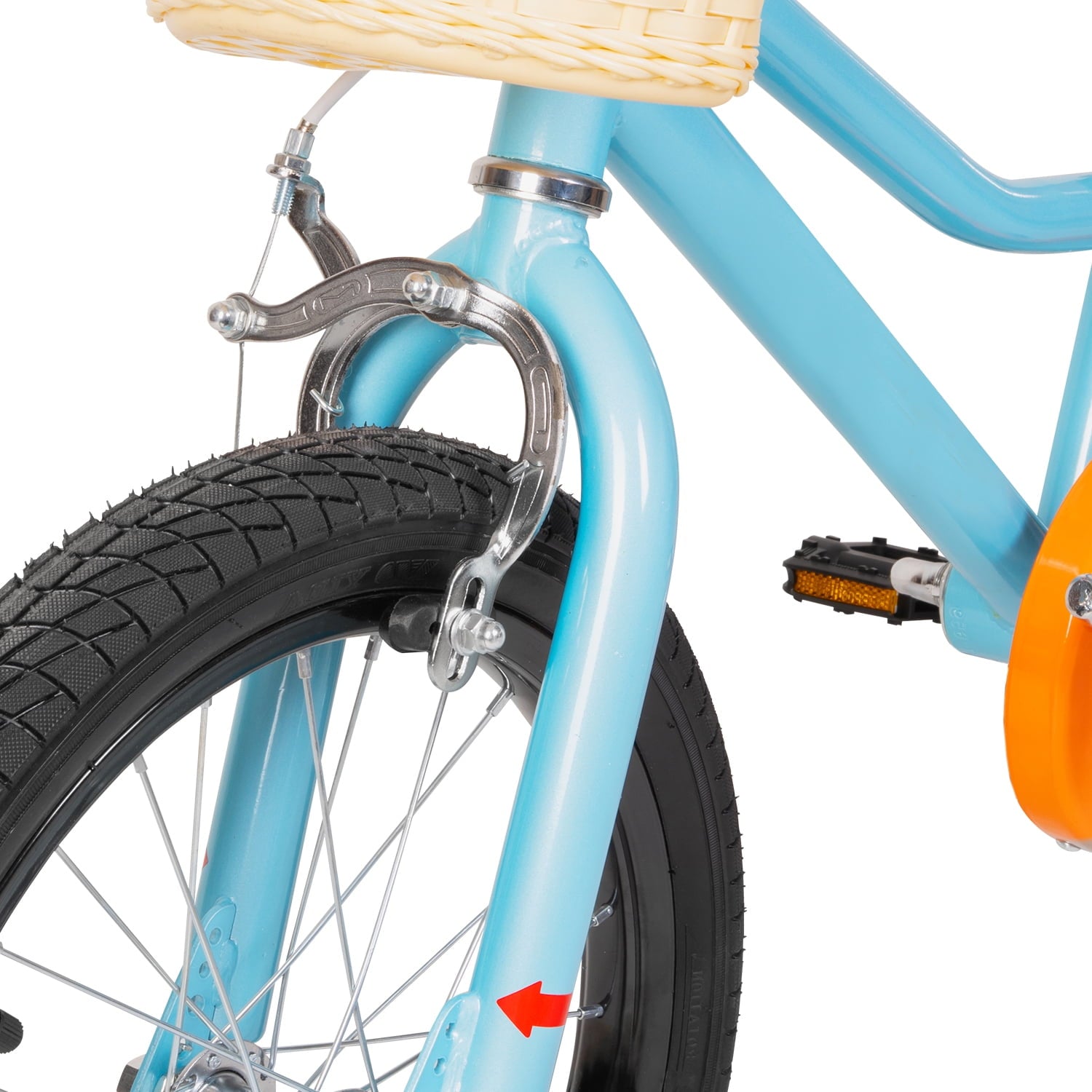 Hykolity Kids Bike Boy Girl Bicycle 16 inch for Children Age 4-7 Years Old Height 41-53 in Child Sport Bike Includes Training Wheel Basket Peach Pink