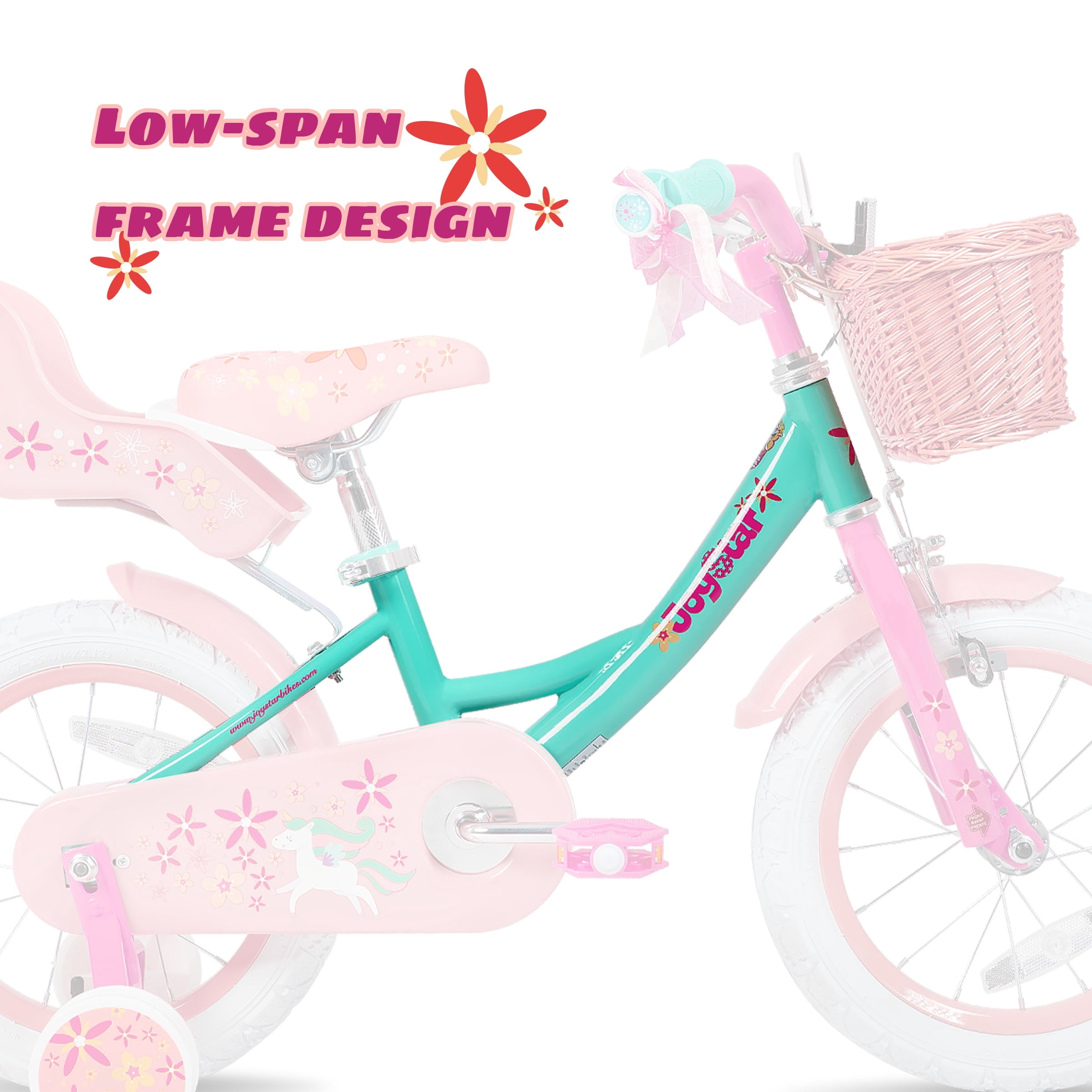 Joystar Unicorn 12inch Girls' Bike, Purple