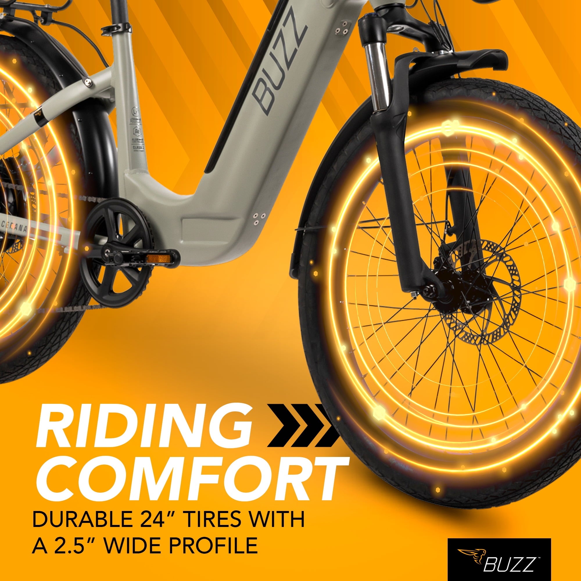 Buzz 24 Cerana 2 48V Electric Bike, Fits Riders 60+, Moss Green, Adult, Unisex