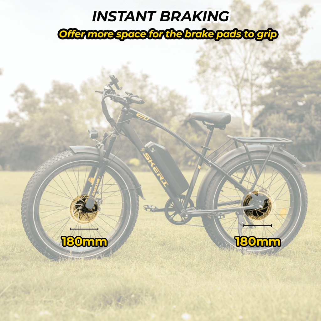 Skeri Electric Bike, 26x4.0 Fat Tire E Bike, 500W (Peak 1000) Motor, 48V 15.6Ah Removable Electric Bike for Adults, 60 Miles & 25 mph, Electric Bicycle with 7 Speed and Front Suspension