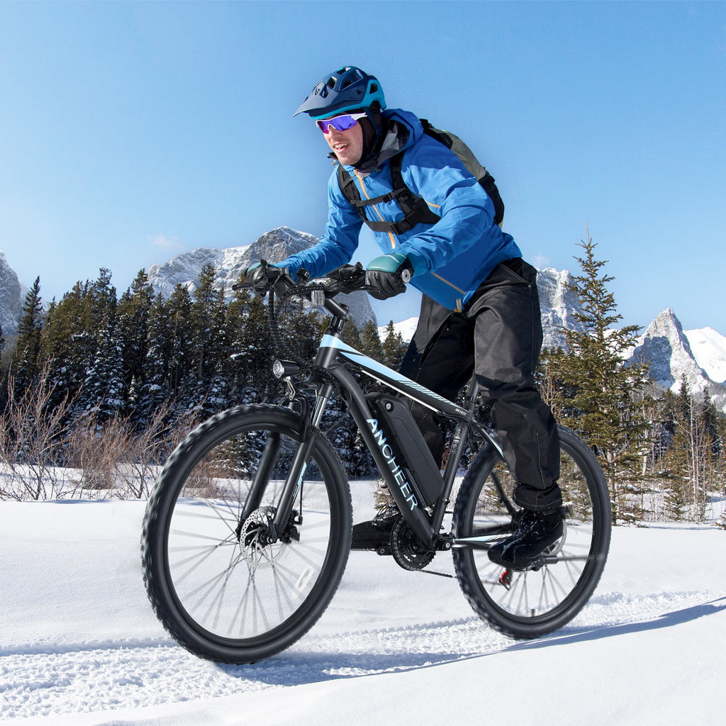 ANCHEER Electric Bike ,26 Electric Bike for Adults Electric Bicycles, 500W Electric Mountain Bike, 48V Commuter Ebike 48V Battery Ebike UL 2849, Lockable Suspension Fork, Shimano 21 Speed