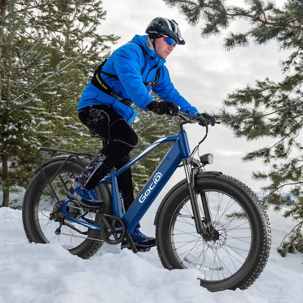 Gocio UL2849 Certified 26x4.0 Fat Tire Electric Bike for Adults, 1500W Peak Motor, 48V 15Ah Battery, 25MPH Max Speed, Off-Road Mountain E-bike