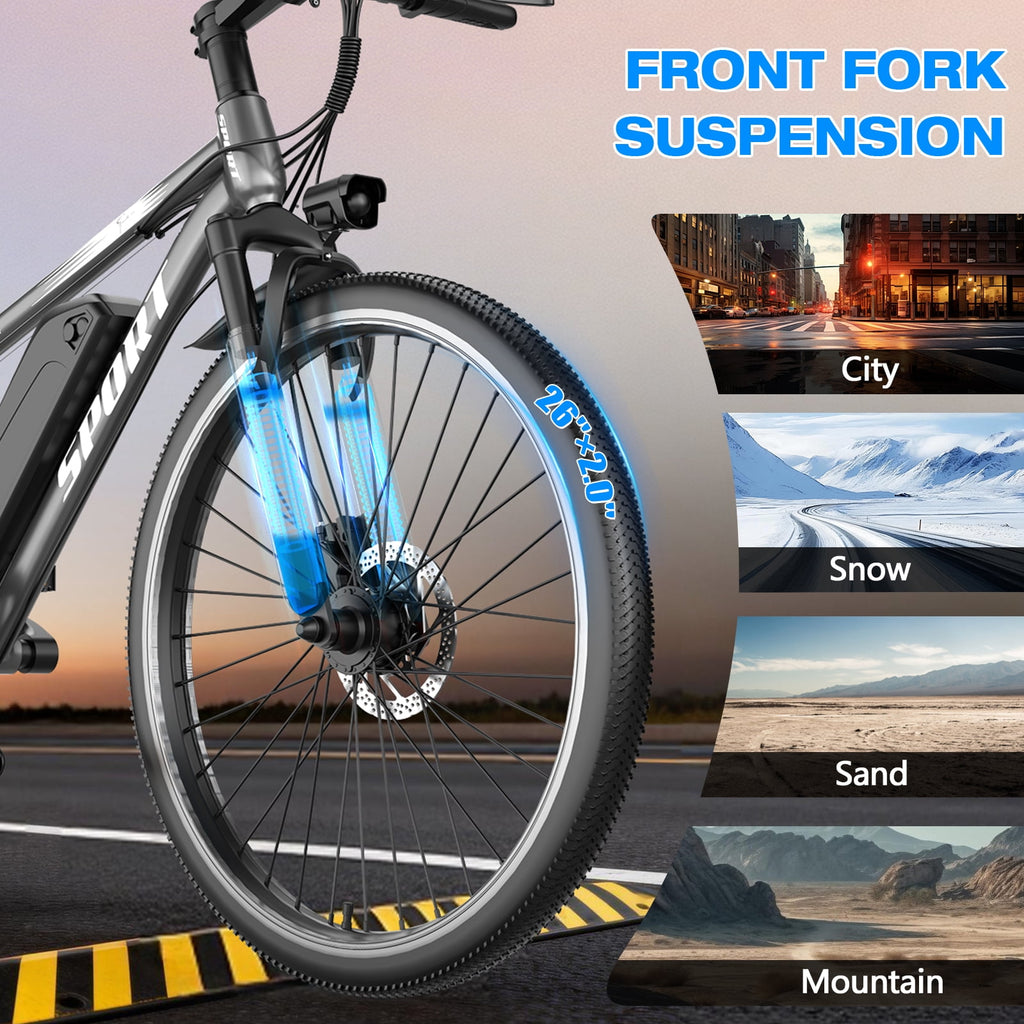 1200W Adult Electric Mountain Bike, 48V 10A Removable Battery-65 Miles, 26 Professional Shock Absorbing Tires,30MPH Off-Road Motorcycle,7 Speed Ebike,UL2849