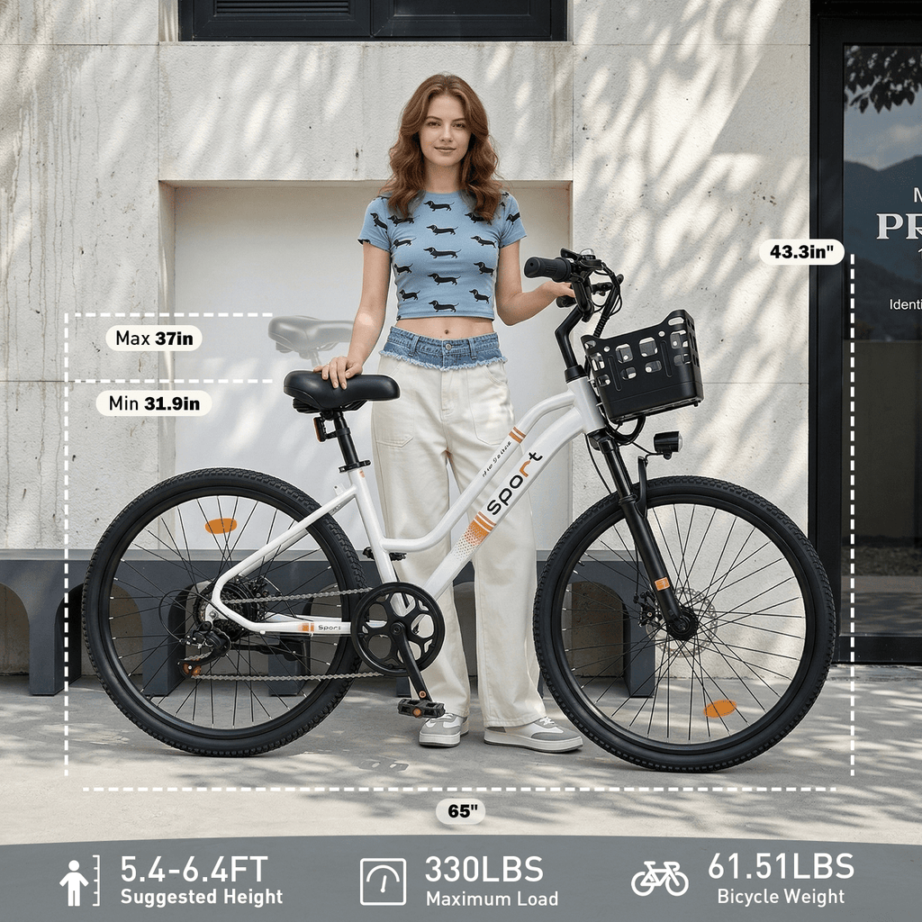 OwnGold 14IN Folding Electric Bicycles for Adults Teens with Basket,500W Peak Motor Up to 20 mph Range 30 Miles,36V 12Ah Removable Battery,Commuter/Shopping Mini Ebike,UL 2849