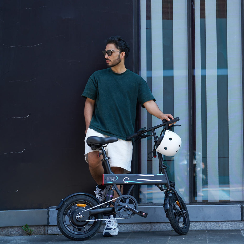 iSinwheel 14 Foldable Electric Bicycle for Adults,500W 42V 10Ah Electric Bike,LCD,20MPH Commuter E Bike for Teen