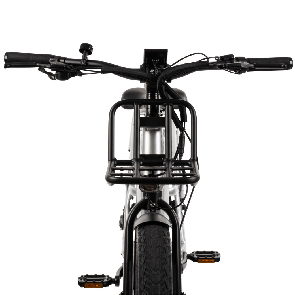 Buzz 24 Beekeeper 48V Electric Cargo Bike, Fits Riders 60+, Silver, Adult, Unisex
