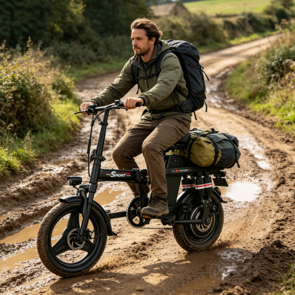ASKGO F9 Adult Folding Electric Bike, 1200W 25 MPH 25 Miles, 48V 13Ah Removable Battery, Meets Daily Commuting,Going Out and Playing,Give the best gift,Folding Ebike for Adult with Two Seats，UL2849