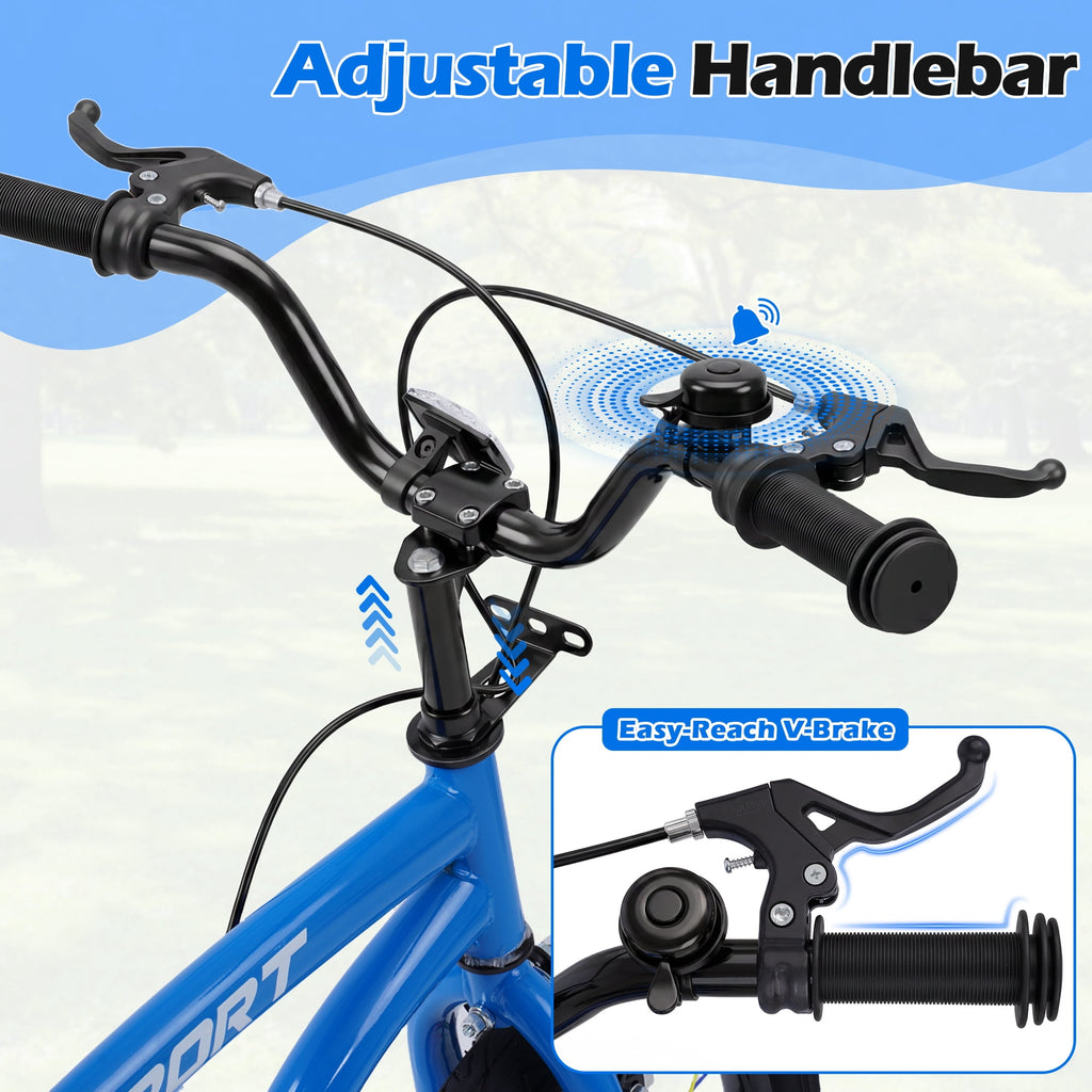 Enjoyrun 14 Kids Bike,Bike for Boys and Girls with Training Wheels,Children's Bicycles for Ages 3–7,Blue