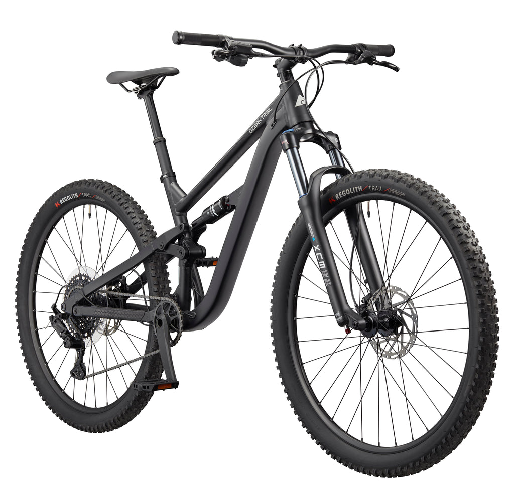 Ozark Trail 29 FS.3 Fastflow Full Suspension Mountain Bike, 29 Wheels, Medium Frame, Fits Rider 5'7' - 5'11, Black, Adult, Online Only