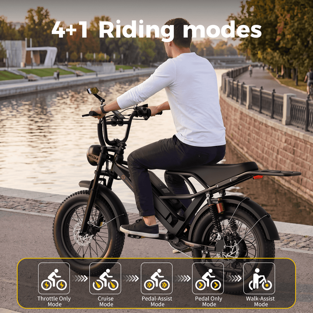 Jasion YR16 Electric Bike for Adults, 500W Motor 48V 12.5AH Removable Battery E-Mountain Bike, 16 Fat Tire Off-Road Electric Dirt Bike, 55 Miles Ebike for Teens, UL2849