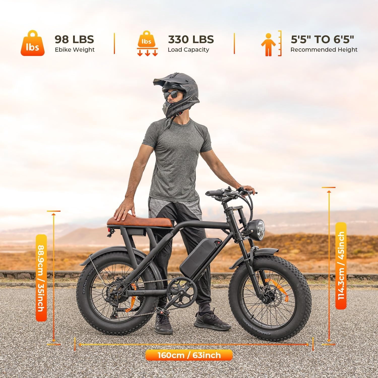 Electric Bike for Adults, 2200W, 35MPH & 75 Miles, 20x4 Fat Tire, 48V 15.6Ah Removable Battery, 7-Speed & 3 Modes, Full Suspension E Mountain Bike, UL 2849 Certified