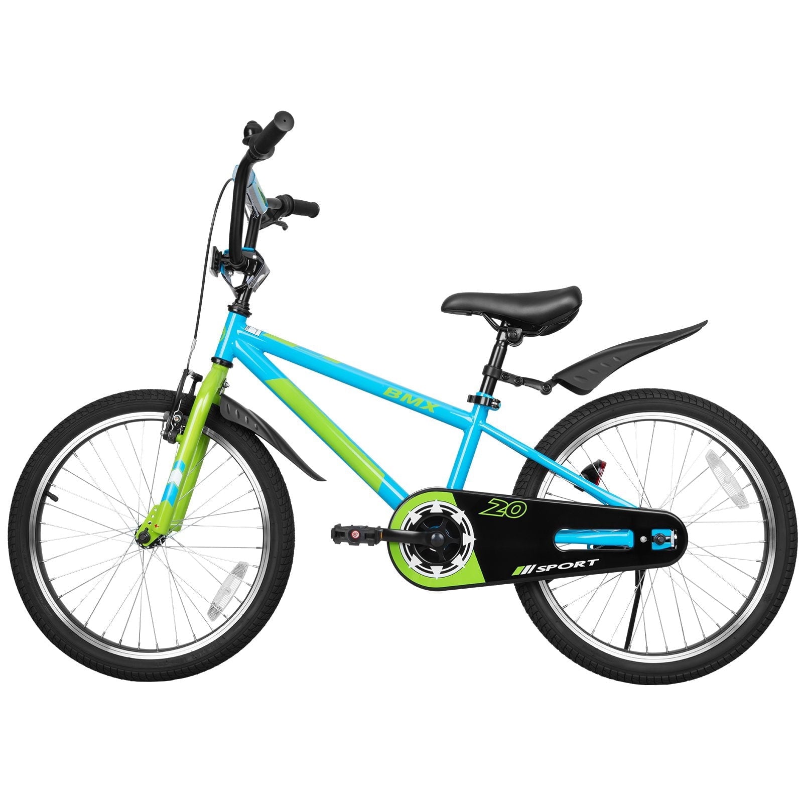 Hykolity Kids Bikes, 16 Inch BMX Style Boy's Bicycle Ages 4-6 Years Old, Kids Bicycle for Boys Girls with Training Wheels, Adjustable Seat, Front and Rear Fender, Black