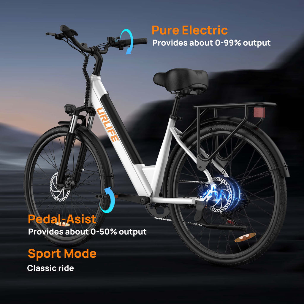 26 Electric Bike for Adults,750W Peak Motor,48V 10.4Ah Removable Battery, 60 Miles Range, 7-Speed City Commuter Ebike,UL2849